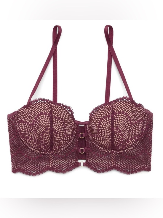 Adore Me Other - NEW Adore Me Margaritte Push Up Balconette Bra Grape Wine, Size 36DDD